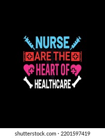 Nurse Aer The Heart Of Healthcare T-Shirt Design