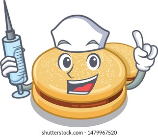 Nurse alfajores with in the cartoon shape