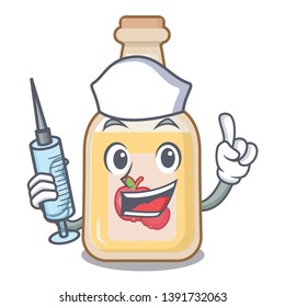 Nurse apple cider isolated with the mascot