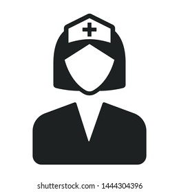 Nurse assistance flat vector icon