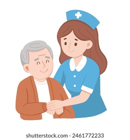 Nurse Assisting an Elderly Patient