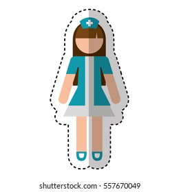 nurse avatar character icon vector illustration design