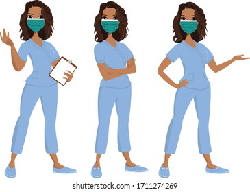 Nurse avatar with face mask