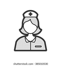 nurse avatar, icon design vector