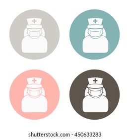 nurse avatar icon. medical symbol