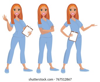 Nurse avatar / vector / clip-art / logo / icon