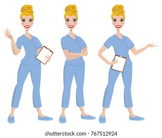 Nurse avatar / vector / clip-art / logo / icon