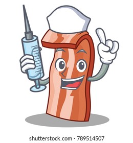 Nurse bacon character cartoon style