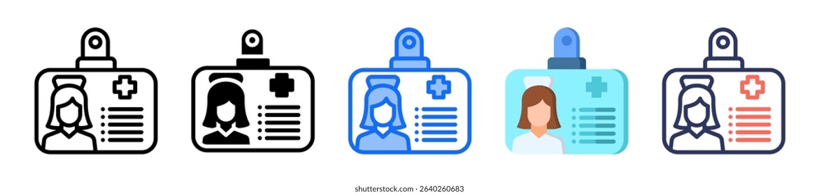 Nurse Badge Icon Multiple Style