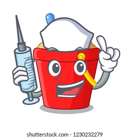 Nurse beach bucket shape the fun character