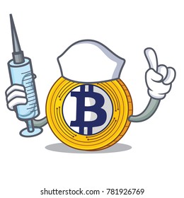 Nurse Bitcoin Gold character cartoon