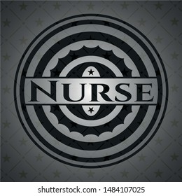 Nurse black badge. Vector Illustration. Detailed.