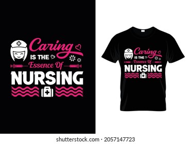 Nurse Black Tshirt Design For Female