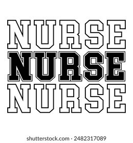 Nurse Black and White Quotes Design