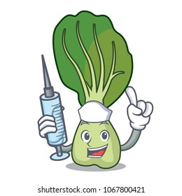 Nurse bok choy character cartoon