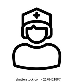 Nurse Bold Line Vector Icon easily modified

