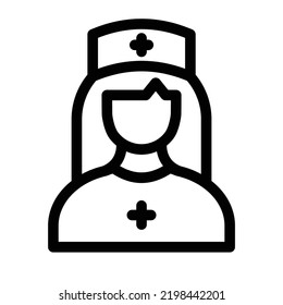 Nurse Bold Line Vector Icon easily modified

