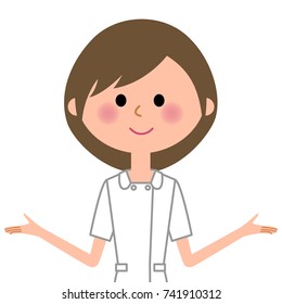 Nurse, both hands are opened