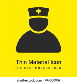 Nurse bright yellow material minimal icon or logo design