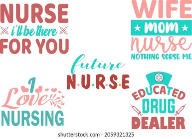 nurse bundle . nurse t shirt design templet easy to print all purpose for man, women and children.