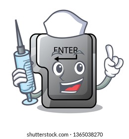 Nurse button enter on a keyboard character
