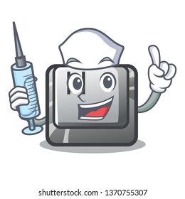 Nurse button H in the shape cartoon