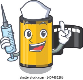 Nurse camera roll isolated character.