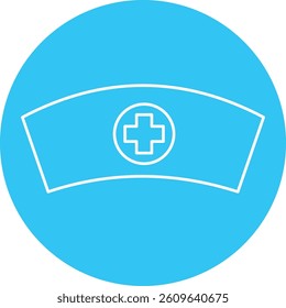 Nurse Cap in Blue Circle