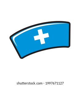 Signo de ilustración vectorial del icono de la tapa de enfermera