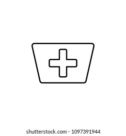 nurse cap line icon. Element of simple medicine icon for mobile concept and web apps. Thin line nurse cap icon can be used for web and mobile