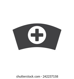 Nurse cap, modern flat icon