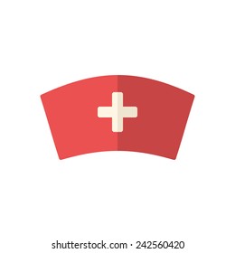 Nurse cap, modern flat icon