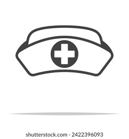 Nurse cap outline icon transparent vector isolated