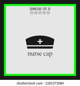 nurse cap sketch vector icon
