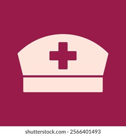 Nurse Cap trendy artwork beautiful abstract vector illustration colorful pink design.eps