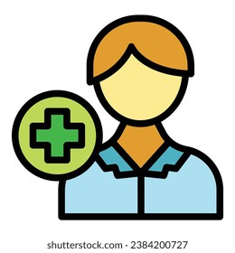 Kinderbetreuungssymbol, Vektorgrafik. Gesundheitsklinik. Tagesfarben