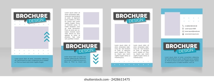 Nurse career spotlight blank brochure design. Template set with copy space for text. Premade corporate reports collection. Editable 4 paper pages. Rubik Black, Regular, Light fonts used