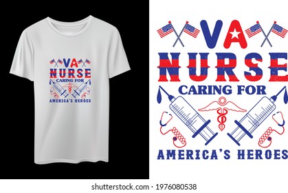 Nurse Caring Americas Heroes Vector Tshirt Stock Vector (Royalty Free ...