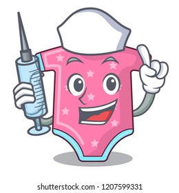 Nurse cartoon baby clothes on hanger rack