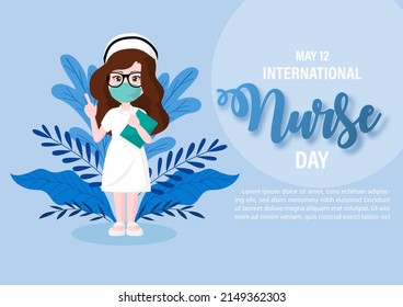 Nurse Cartoon Character Day Name Event Stock Vector (Royalty Free ...