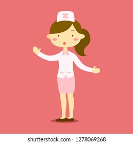 Nurse cartoon character vector