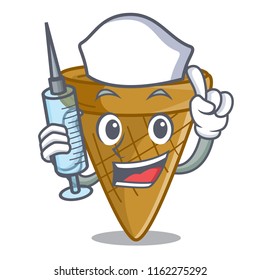 Nurse cartoon ice cream wafer cone