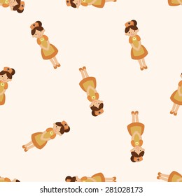 nurse , cartoon seamless pattern background