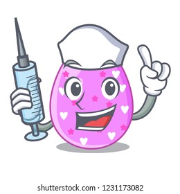 Nurse cartoon shape easter color on eggs
