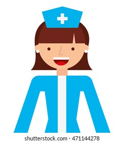 nurse character isolated icon vector illustration design