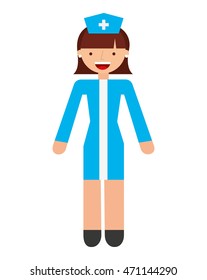 nurse character isolated icon vector illustration design