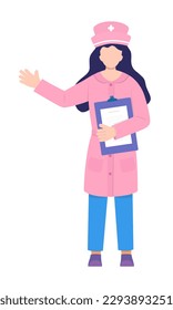 Ilustración vectorial de carácter de enfermera