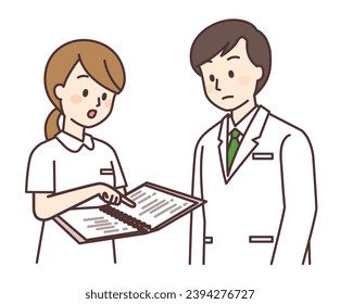 Instrucciones de revisión de enfermería con el médico