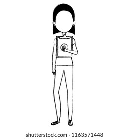 nurse with checklist character