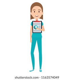 nurse with checklist character
